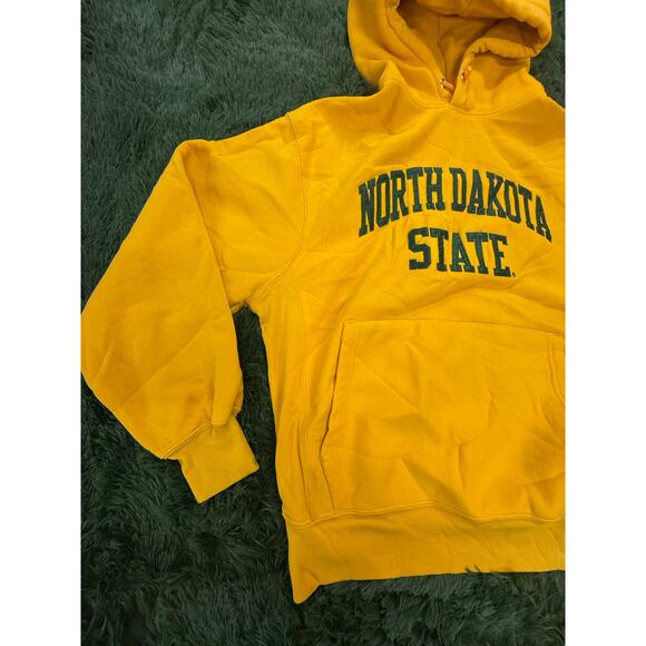 North Dakota State University Yellow Pullover Sweatshirt Hoodie Heavy Duty - Picture 3 of 8